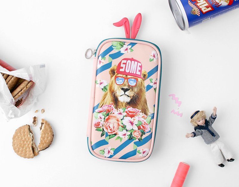 STILL AND CHEW Multi Pouch - A SOME LION - 化妆包/杂物包 - 真皮 粉红色