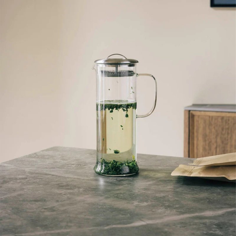 玻璃附滤网圆柱形茶壶 - 茶具/茶杯 - 玻璃 