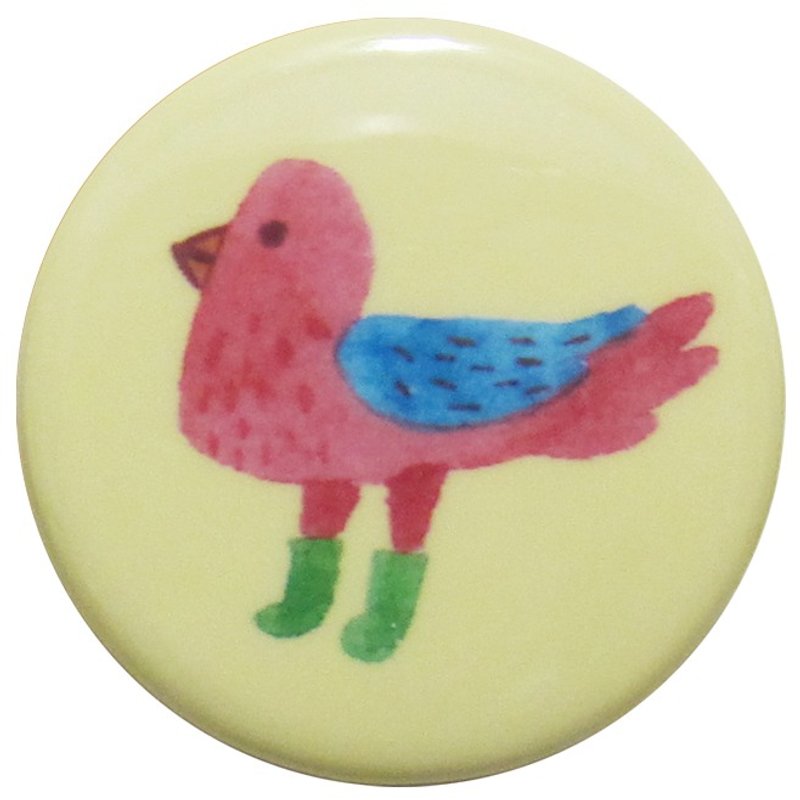 panda杂货铺 穿绿鞋小鸟徽章 - 胸针 - 塑料 