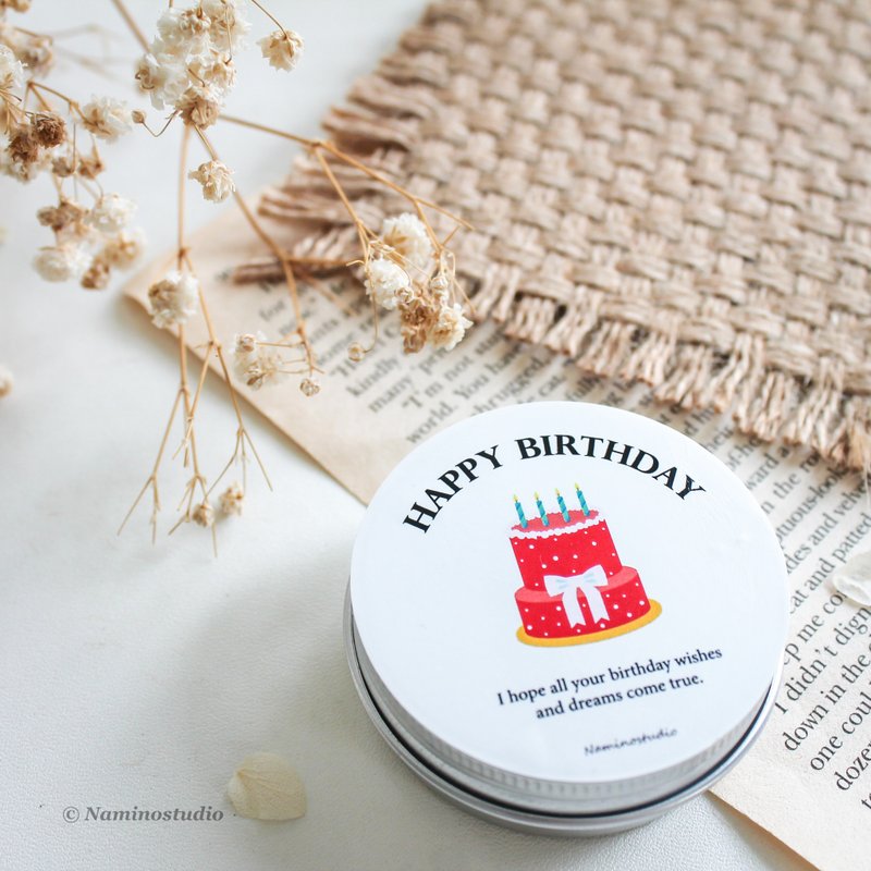 Scented candle, 30 g. birthday gift, giveaway - 蜡烛/烛台 - 其他材质 白色