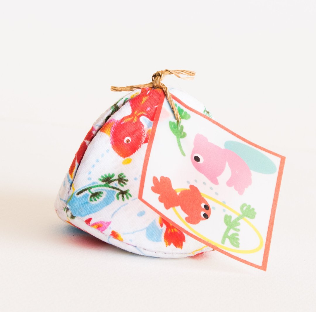 Goldfish (金魚)  Handmade Coin Purse. Clam Shell Accessories Case. Birthday gift. - 零钱包 - 棉 红色