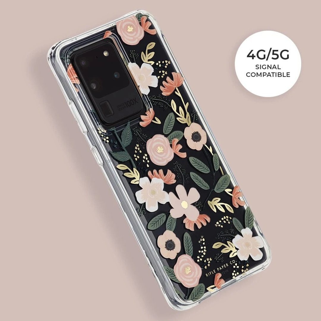 【清货价】Galaxy S20Ultra Rifle Paper 手机壳 - Wild Flowers - 手机壳/手机套 - 塑料 粉红色