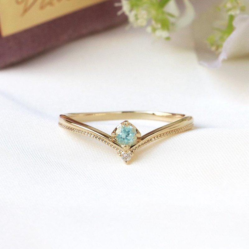 Visel 慕斯塔钻戒-托帕石 - 戒指 - 贵金属 金色