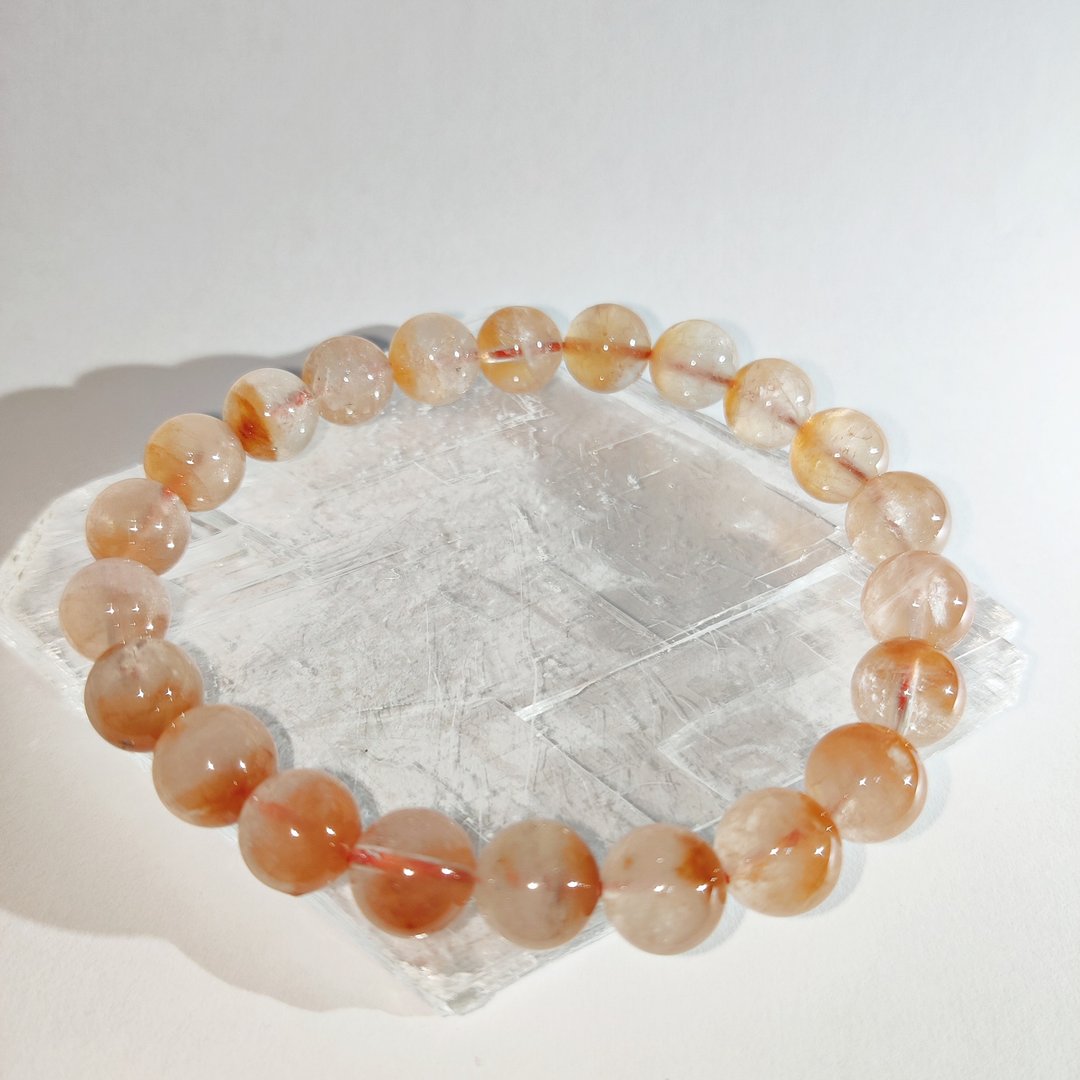 巴西 8.5mm 10.5mm 11mm 红兔毛 Rutilated Quartz 手串 - 手链/手环 - 水晶 