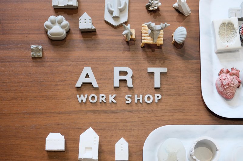 硅胶模灌水泥 - 灌模工作坊 水泥杯垫 扩香石 DIY 男朋友礼物 - 植栽 - 水泥 