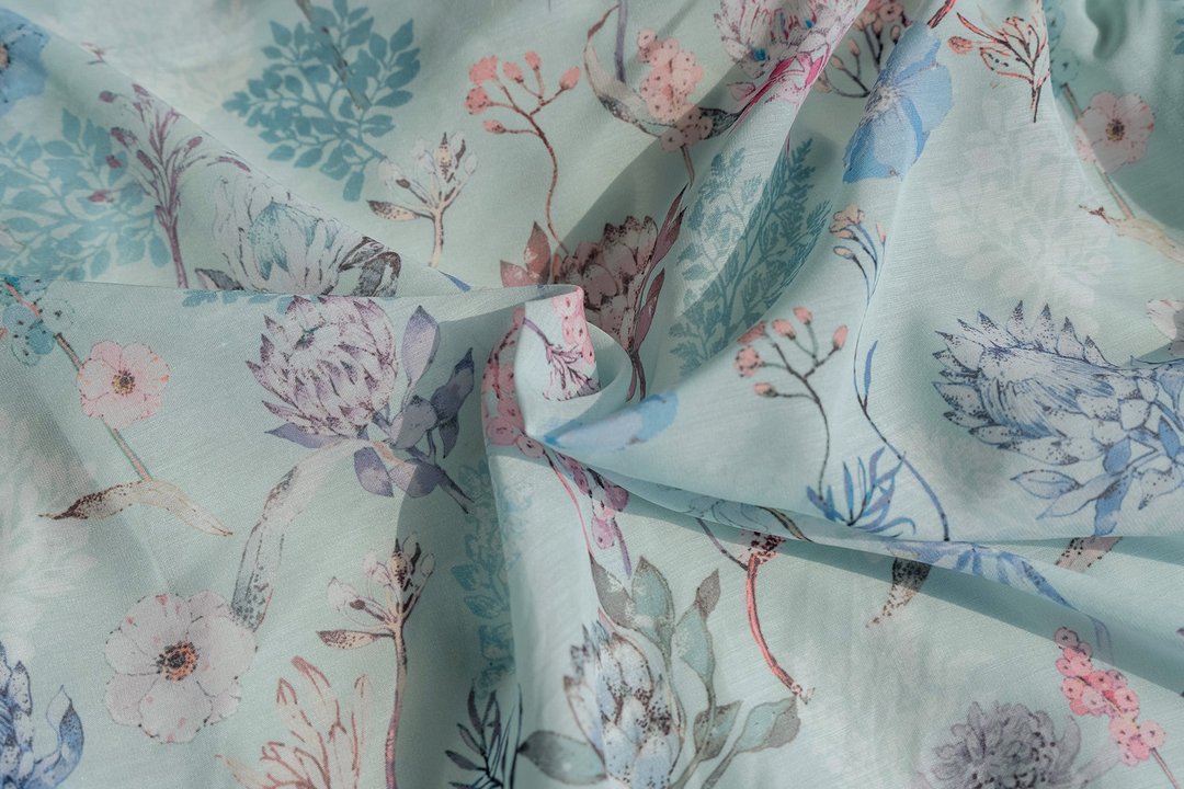 【印花布料】南非开普敦 皇后碧绿 波丽纱纱 缝纫手作DIY 材料 - 编织/刺绣/羊毛毡/裁缝 - 聚酯纤维 绿色