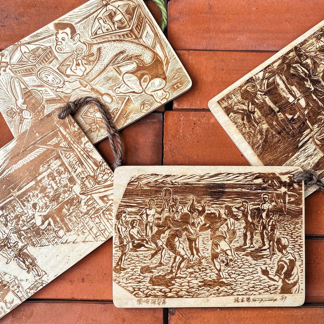 木质明信片 - 卡片/明信片 - 木头 咖啡色