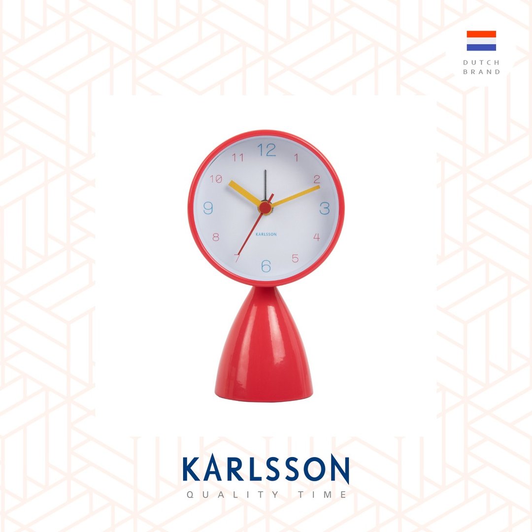 荷兰Karlsson, Alarm clock Funky Vibes scarlet red - 时钟/闹钟 - 其他金属 红色