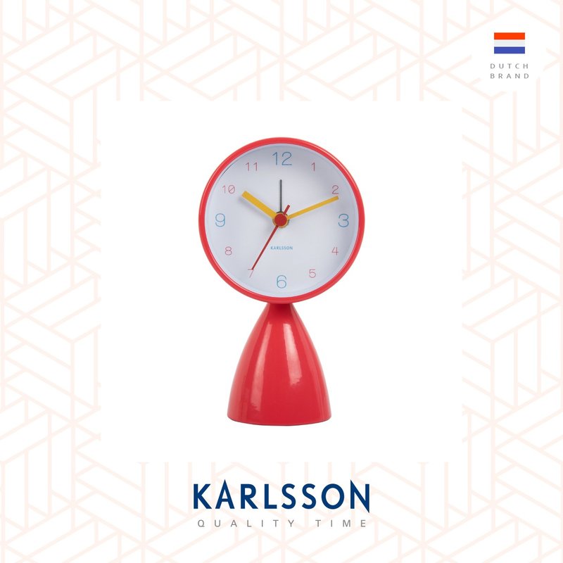 荷兰Karlsson, Alarm clock Funky Vibes scarlet red - 时钟/闹钟 - 其他金属 红色