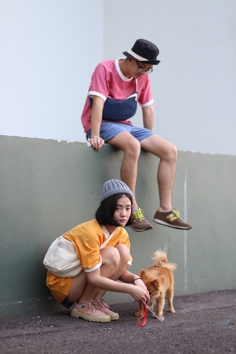 情侣随身包(两件) - 侧背包/斜挎包 - 棉．麻 白色