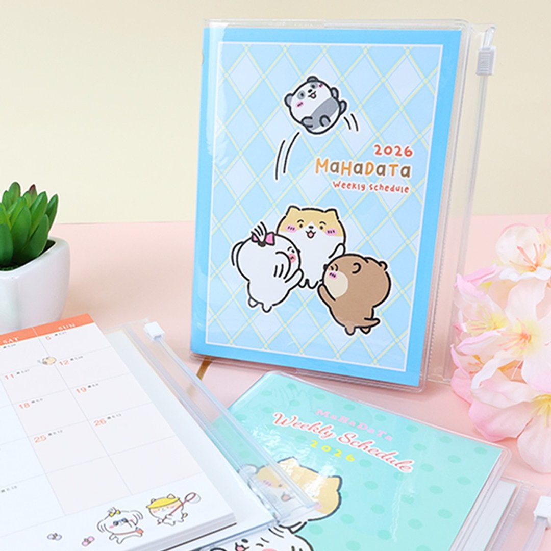 Chuyu 2026年A6/50K彩色年度周志/周计划+收支/家计手帐/PVC书套 - 笔记本/手帐 - 纸 多色
