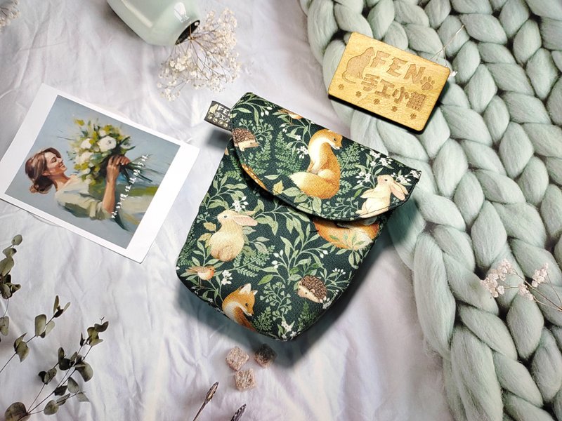 袋物系列-美国限量布薄棉Agf森林动物款收纳袋-塔罗牌收纳保护袋- - 化妆包/杂物包 - 棉．麻 