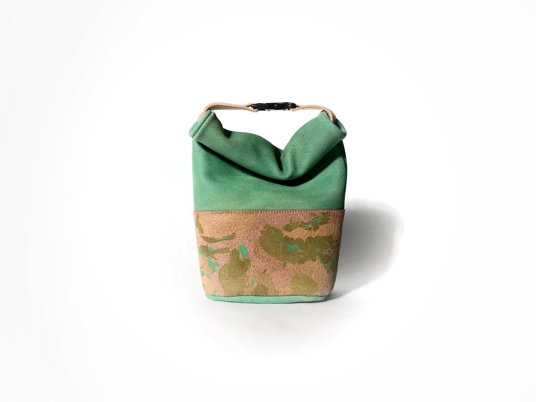 Leather hand roll bag mini - 手提包/手提袋 - 真皮 绿色