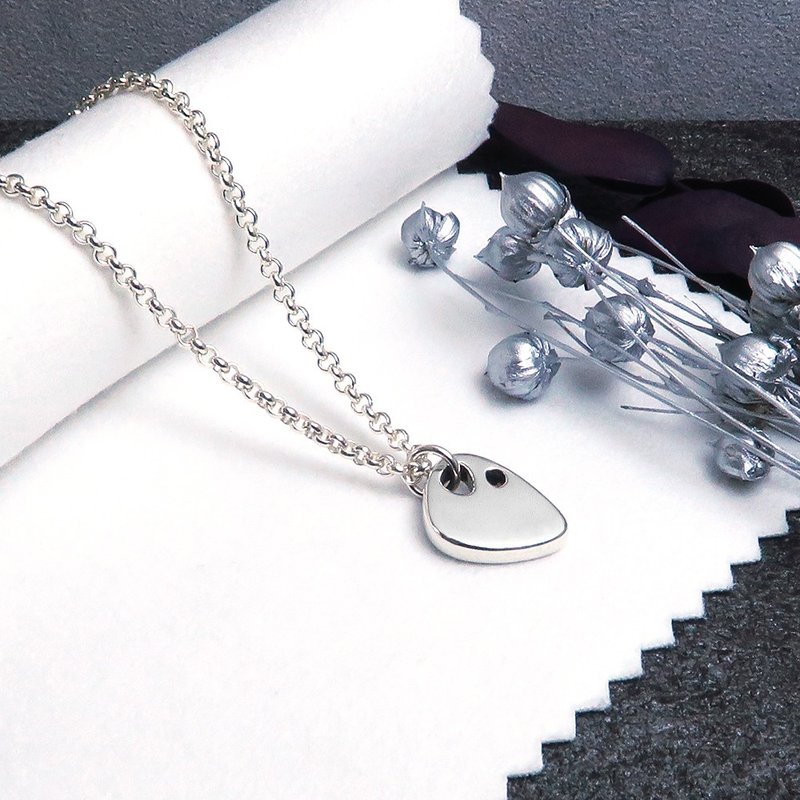 雪的记忆 925纯银项链 三角形 男款 20寸 男生项链 情人节礼物 - 项链 - 纯银 银色