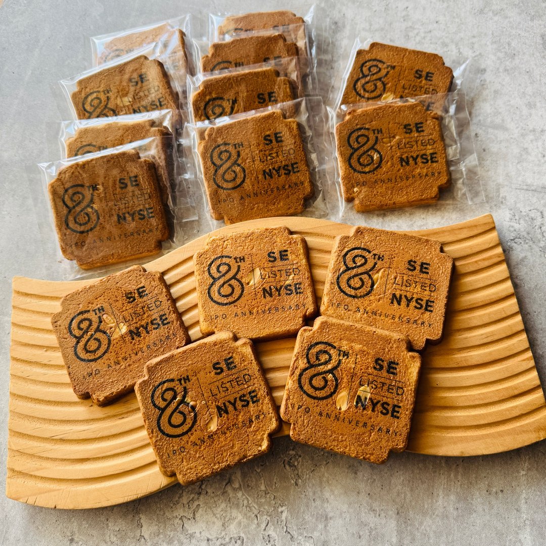 定制化食品印刷煎饼 (100 片) - 手工饼干 - 新鲜食材 