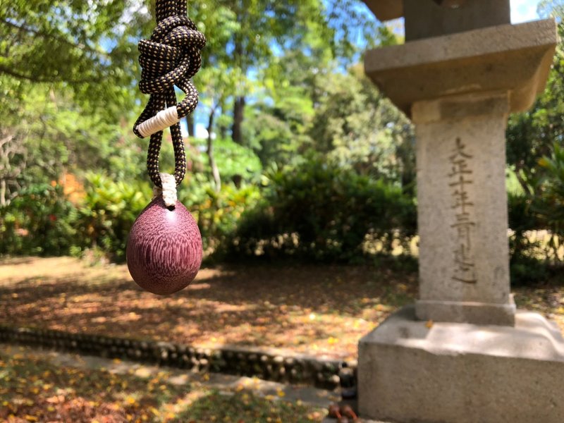 木头项链 / 扩香木 / 大紫米 / 紫心木 - 项链 - 木头 紫色