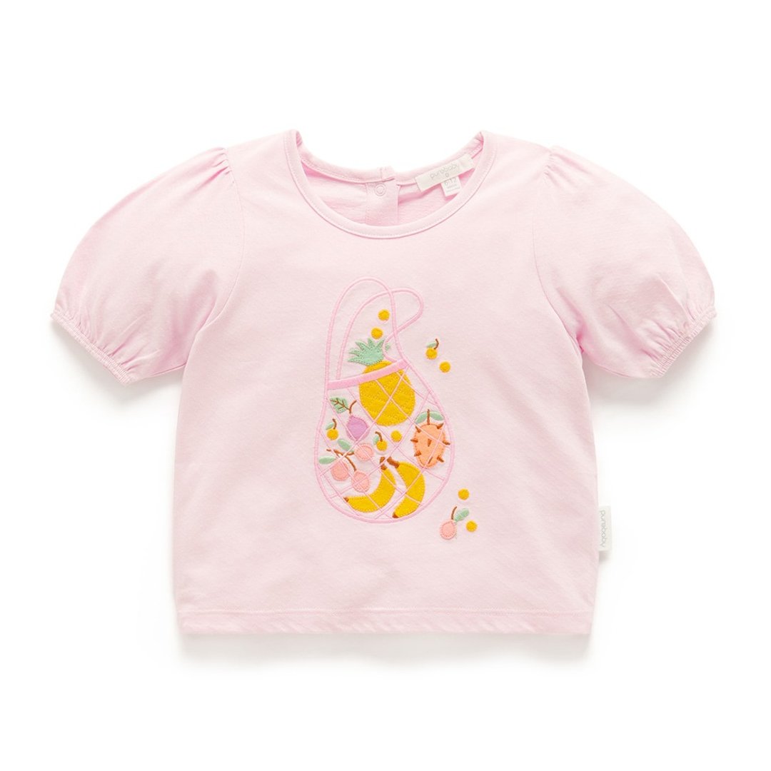 澳洲Purebaby有机棉女童装上衣12M-4T 水果贴花 - 童装上衣 - 棉 