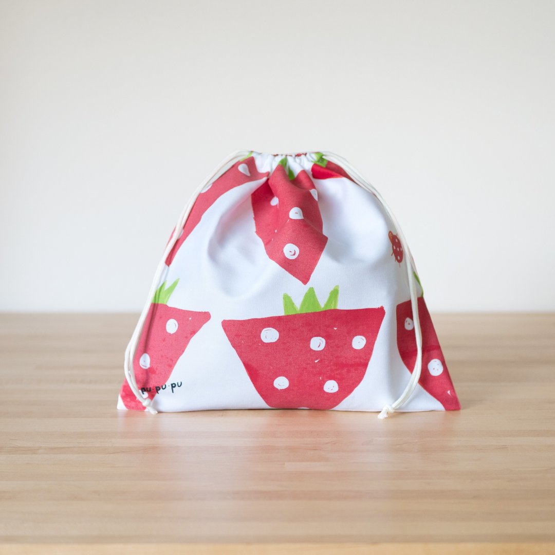 Pupupu purse strawberry field - 其他 - 棉 红色