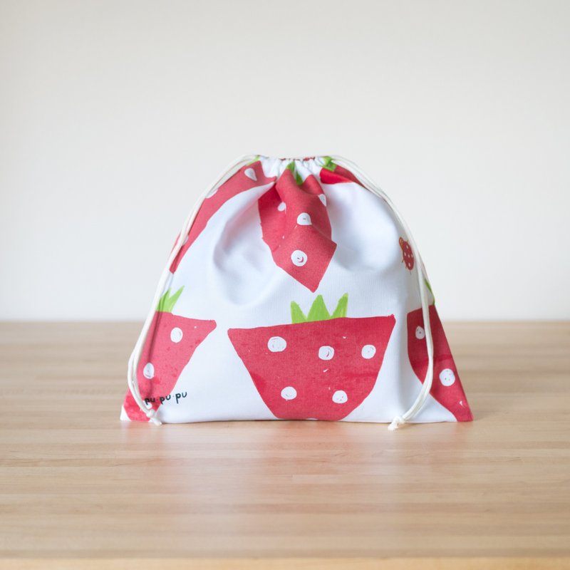 Pupupu purse strawberry field - 其他 - 棉．麻 红色