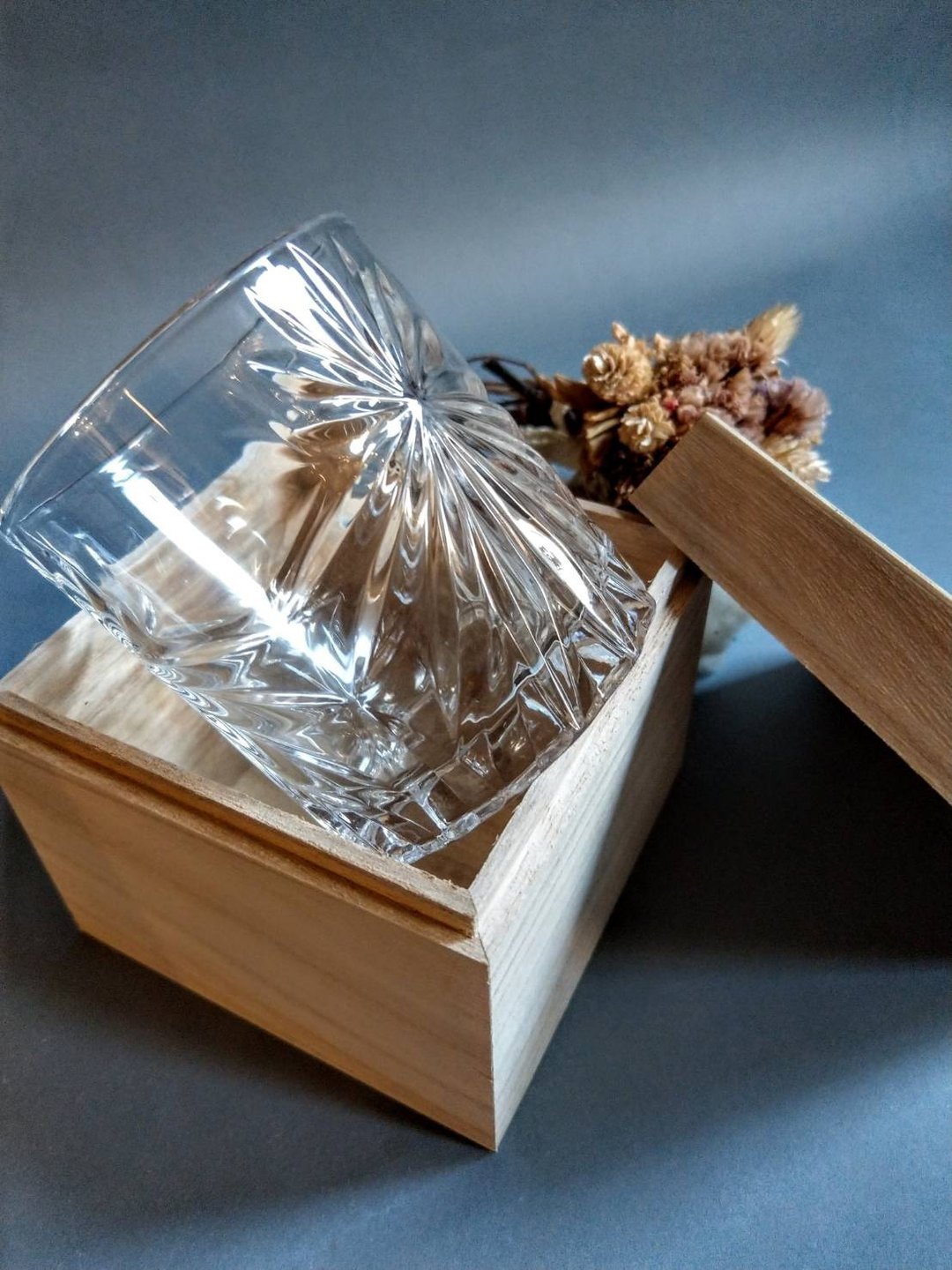 新杯底刻字定制化 进口酒杯 赠限量木盒 圣诞礼盒 - 玻璃杯 - 玻璃 透明