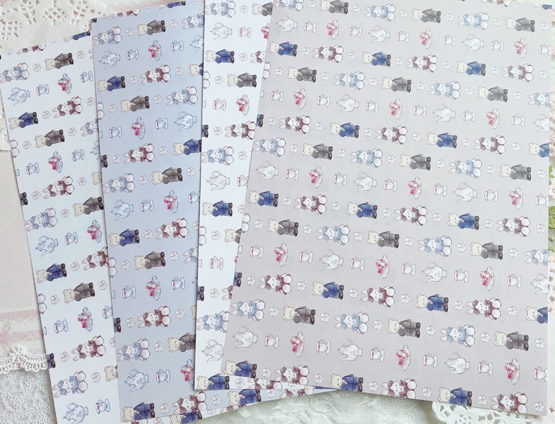 usakuma teatime Design Paper - 纸盒/包装盒 - 纸 多色