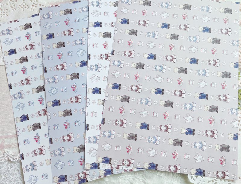 usakuma teatime Design Paper - 纸盒/包装盒 - 纸 多色