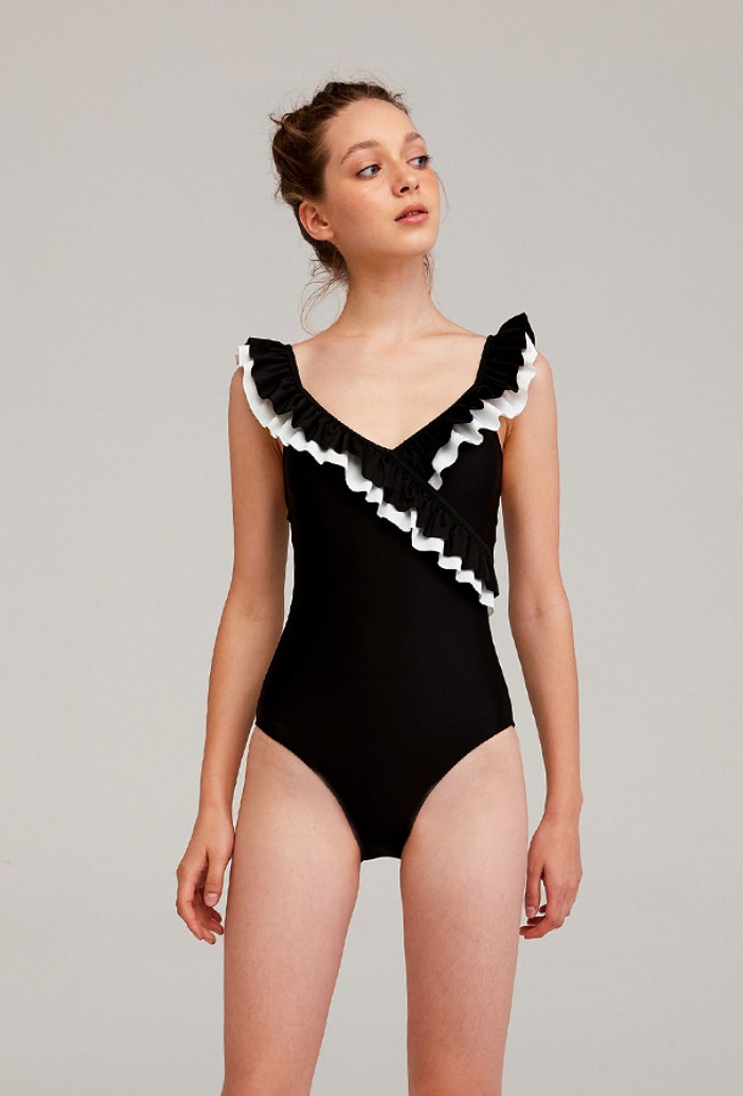 Krystal One Piece- Black / Off White - 女装泳衣/比基尼 - 其他材质 黑色