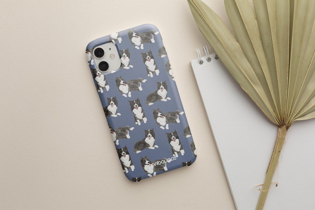 边境牧羊犬 防摔手机壳 (支持全系列 iPhone) - 手机壳/手机套 - 塑料 灰色