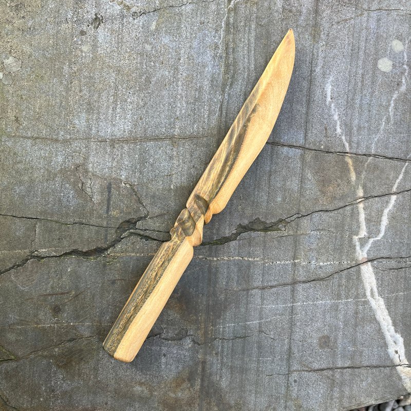 我贩剑　妖刀　日青日　绿檀收藏艺品　匕首木刀小刀　魔剑纸镇 - 摆饰 - 木头 绿色