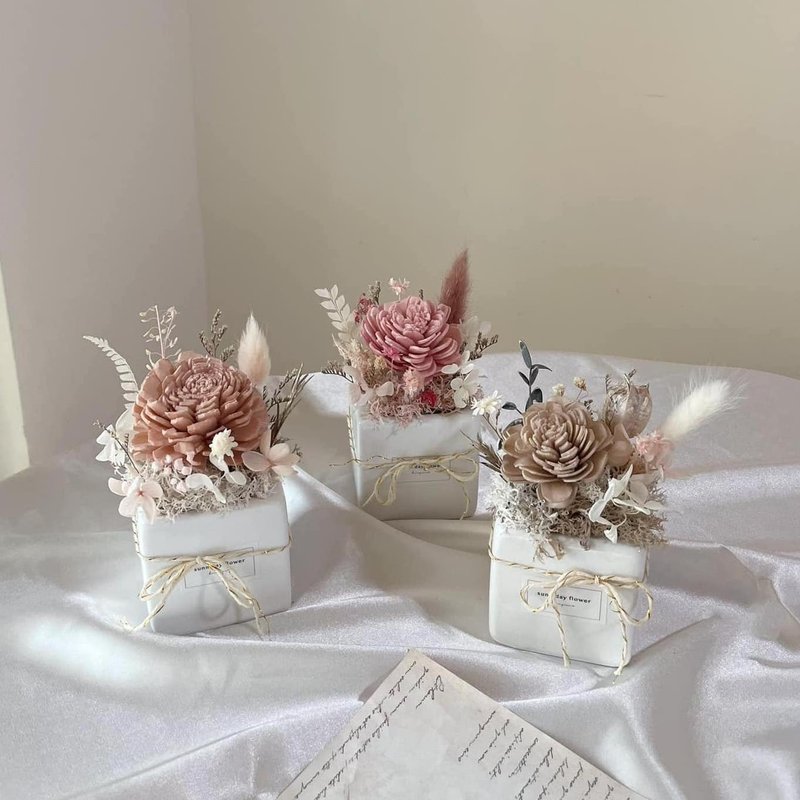 【扩香小盆花】情人节花礼 办公室小物 多色选择 定制化 扩香花 - 干燥花/捧花 - 植物．花 