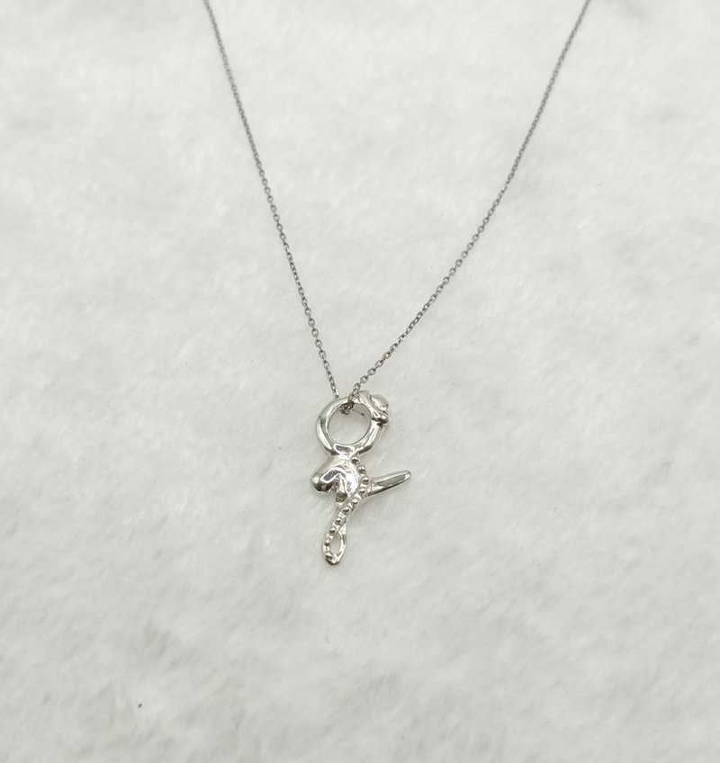 猫女孩项链 / 925纯银项链 / 纯手工制作 - 项链 - 纯银 