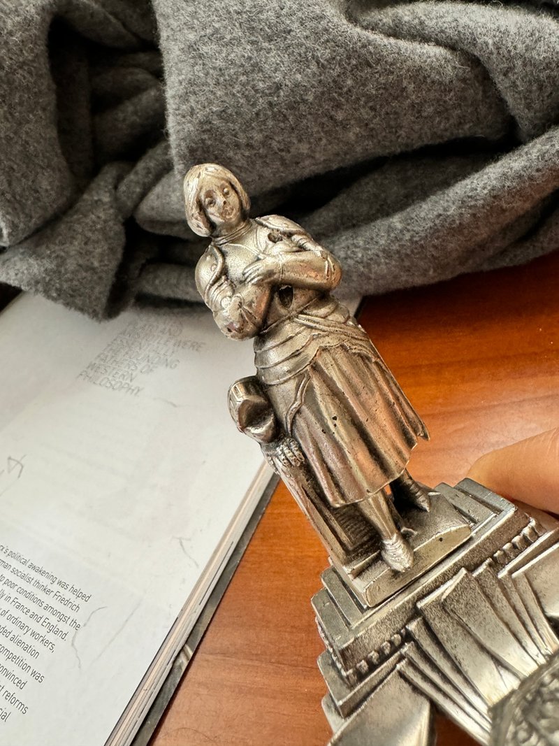 金银宝贝 古董圣女贞德法国银色雕花墨水台笔架工具 法国制W767 - 收纳用品 - 其他金属 银色