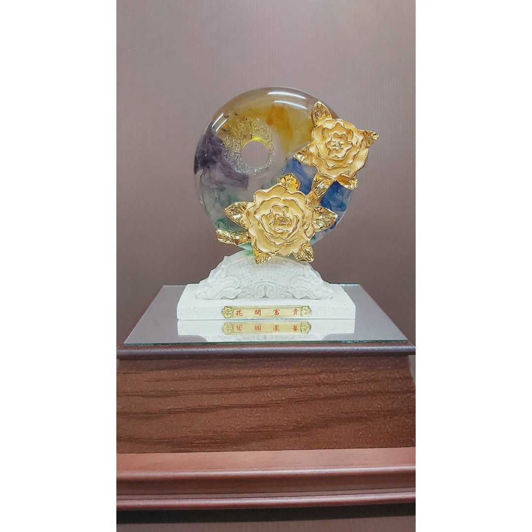 琉璃金箔 馥贵兰香 升迁礼物 退休礼物 开幕礼物 新婚礼物 退伍 - 其他 - 其他材质 金色