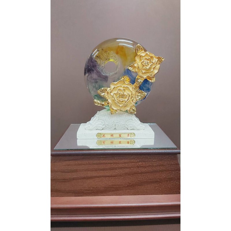 琉璃金箔 馥贵兰香 升迁礼物 退休礼物 开幕礼物 新婚礼物 退伍 - 其他 - 其他材质 金色