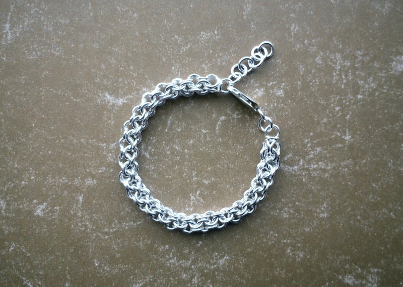 纯银三角跳圈手链 - 手链/手环 - 纯银 银色