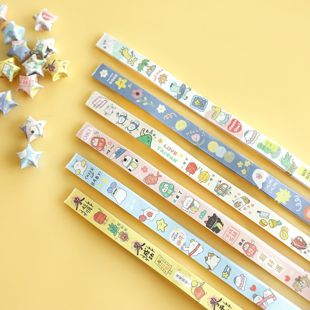 促咪促咪 / 1cm 幸运折星纸 (6 图) SW-113 折纸 DIY 手作 - 木工/竹艺/纸艺 - 纸 