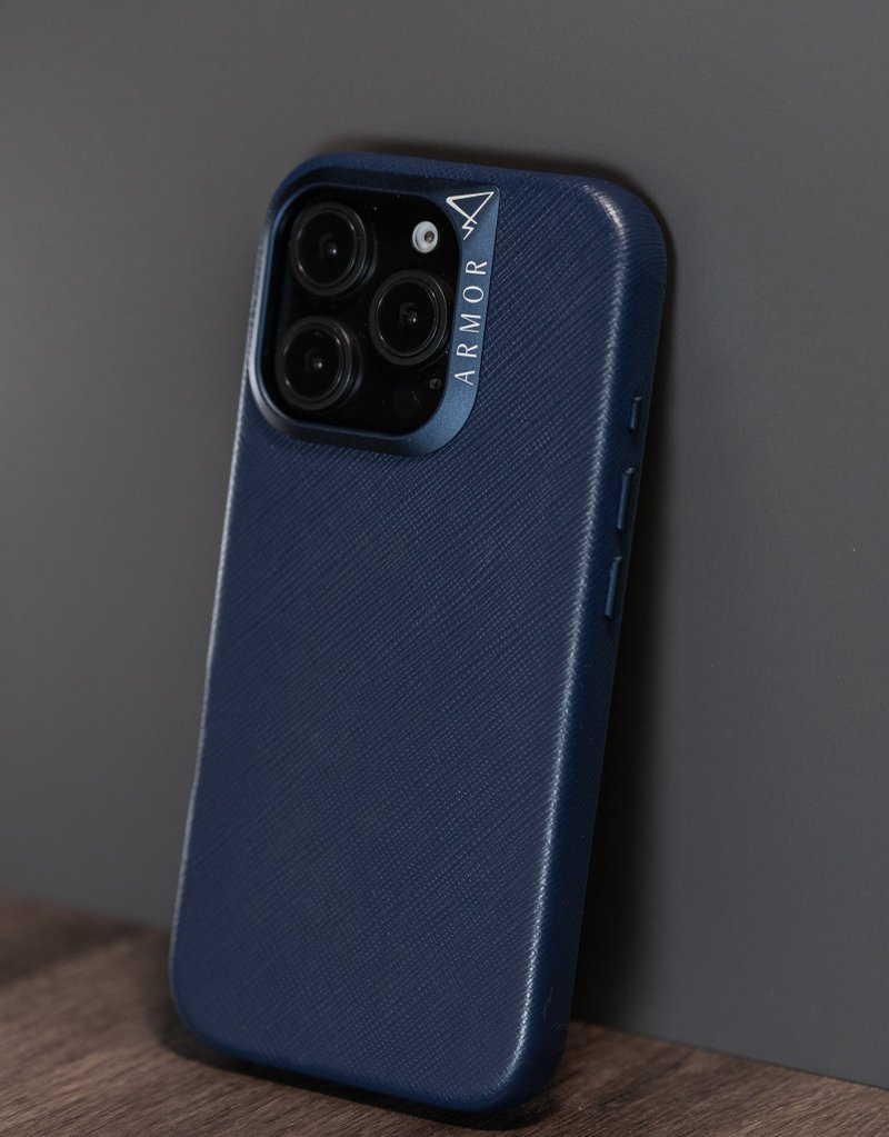 ARMOR iPhone 16系列全真皮磁吸电话保护壳_太空蓝 - 手机壳/手机套 - 真皮 