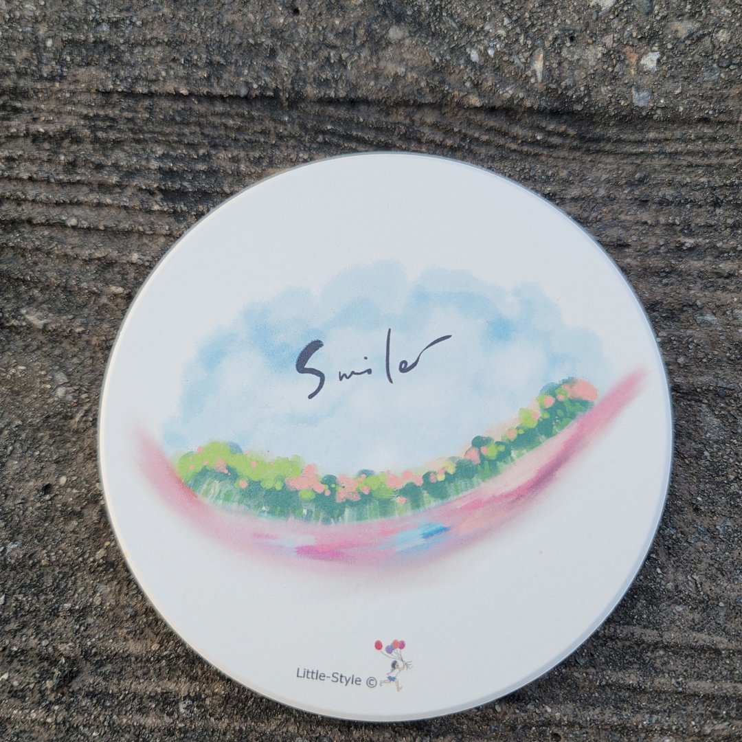 吸水杯垫-笑一个Smile - 杯垫 - 其他材质 白色