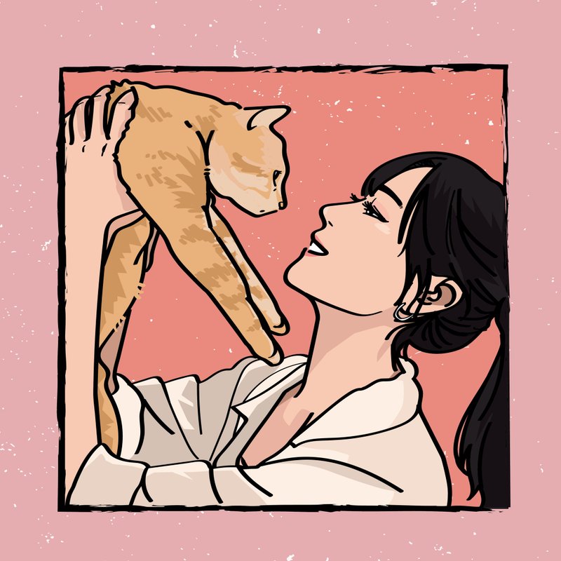 Zark 似颜绘 宠物 毛小孩 猫狗电子档可爱插画人像画像【定制化】 - 电子手绘真人画像/绘画/插画 - 其他材质 