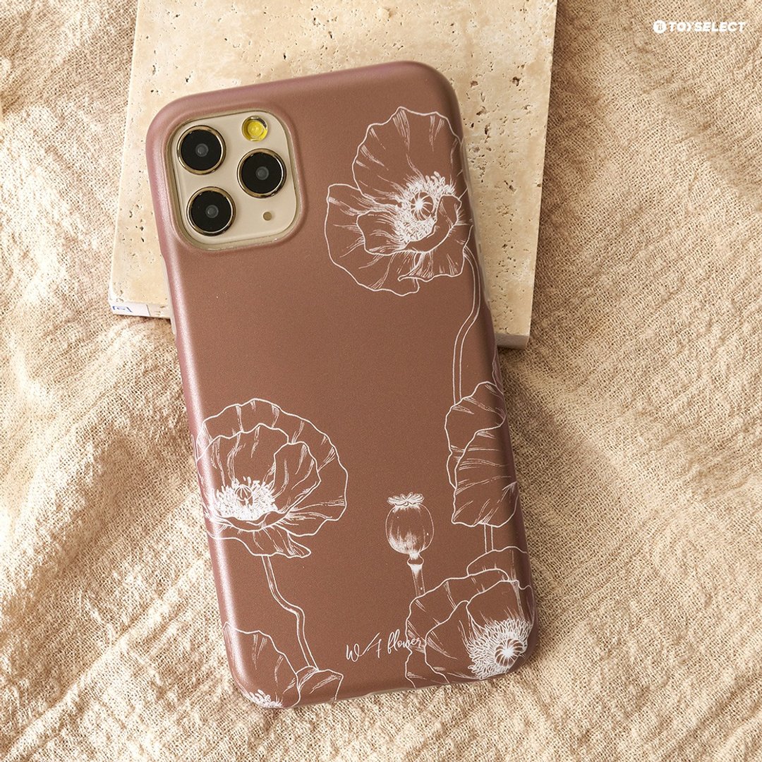 【品牌联名】浪花联名款罂粟暮光棕防摔iPhone手机壳 - 手机壳/手机套 - 塑料 咖啡色