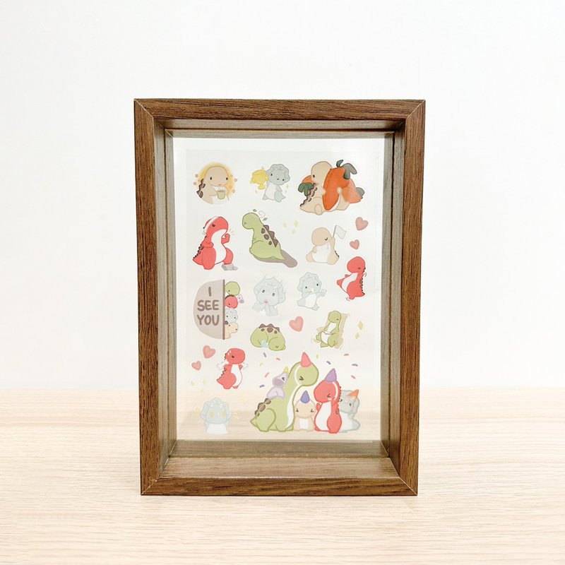 Bellzi | Dino Clear Sticker B 恐龙透明贴纸B - 贴纸 - 其他材质 透明