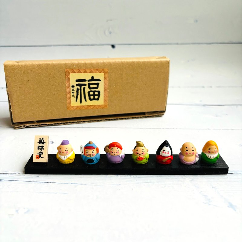 锦彩七福神-小-日本吉祥物 招财 送礼 开运 开店礼 摆饰 - 摆饰 - 陶 