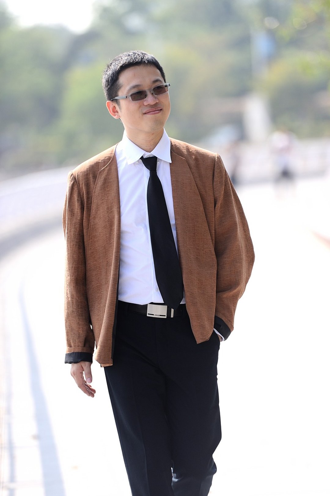 【品祥云纱】新款量身定制香云纱男装 两穿夹克外套 - 男装外套 - 丝．绢 卡其色