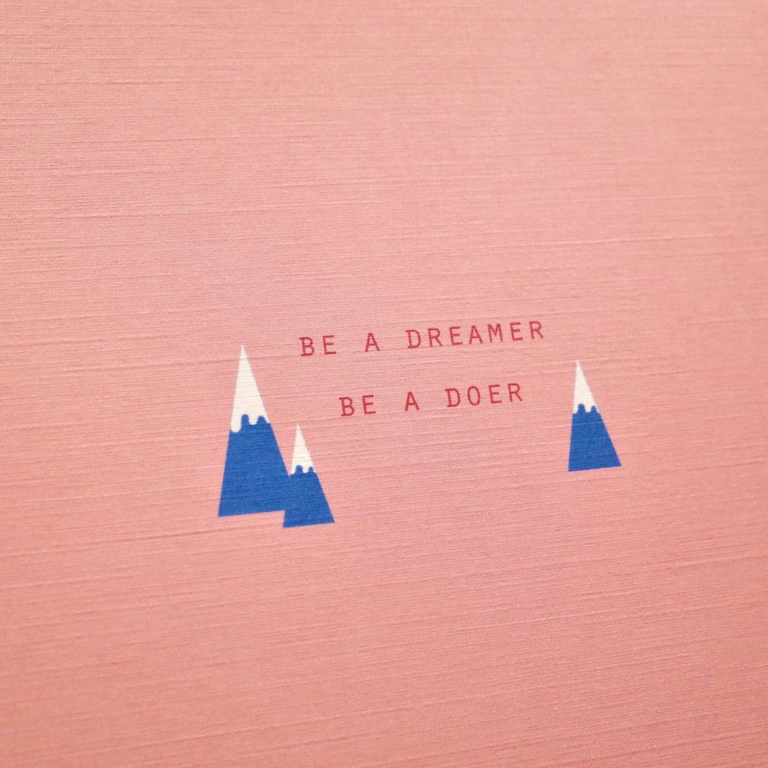 手描き明信片 - be a dreamer / be a doer - 卡片/明信片 - 纸 
