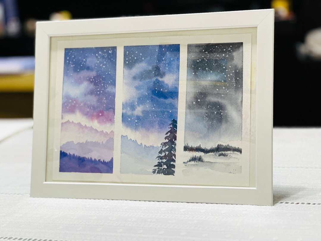 【多彩星光】水彩画/卡片/挂画/风景画/疗愈画/原创手绘 - 海报/装饰画/版画 - 纸 