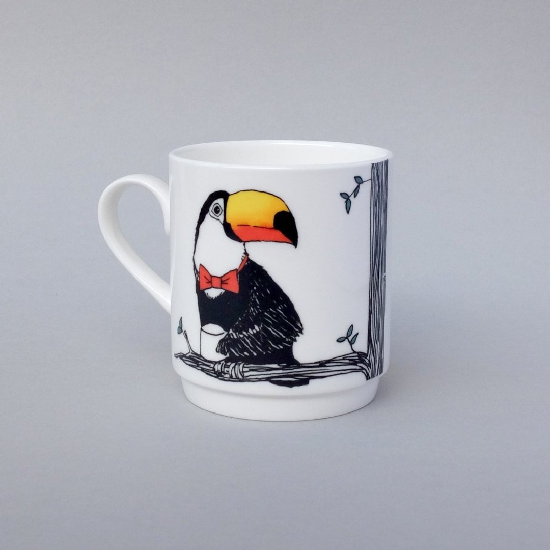 Toucan 堆叠马克杯 | Jimbobart - 咖啡杯/马克杯 - 瓷 白色
