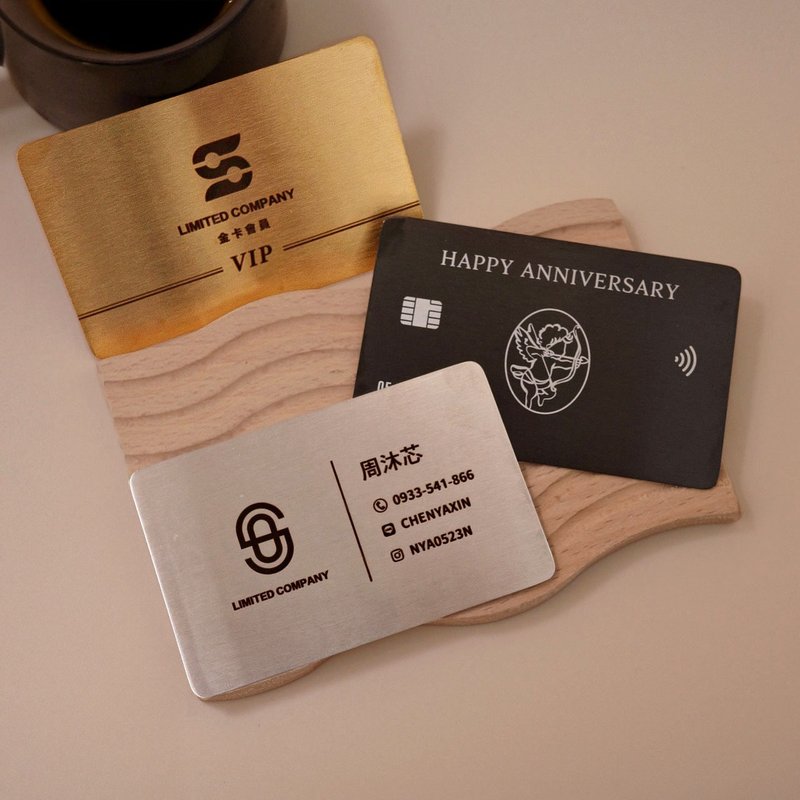 【快速出货】金属卡片 特制卡片 不锈钢卡片 质感卡片 - 卡片/明信片 - 其他金属 金色