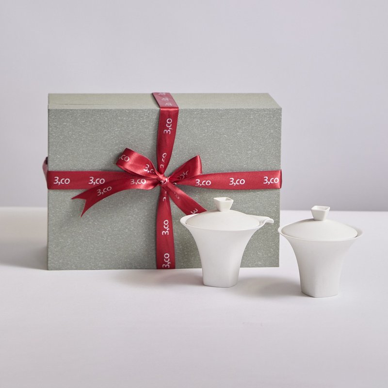 【3,co】享盖杯礼盒组 - 白(4件式) - 茶具/茶杯 - 瓷 白色