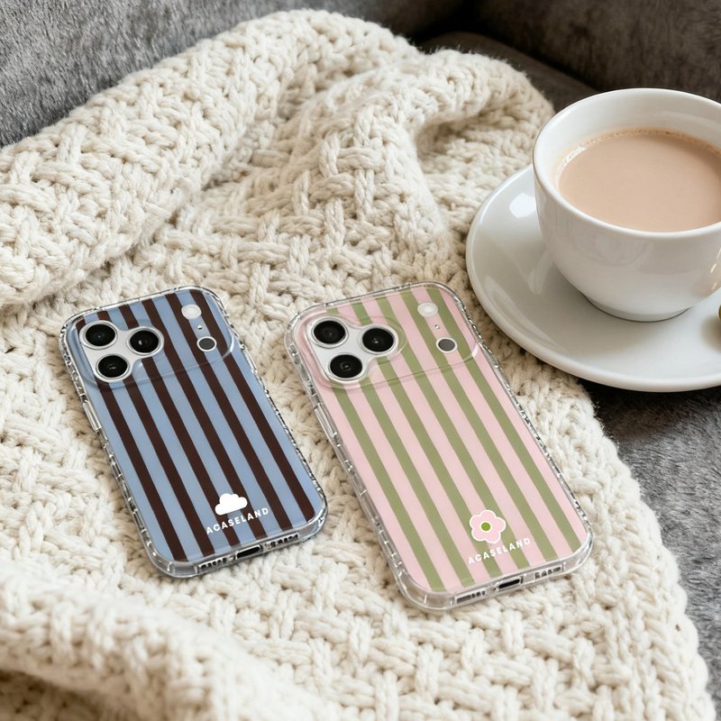 Vintage Stripes MagSafe 气垫防摔透明护殻 - 手机壳/手机套 - 塑料 多色