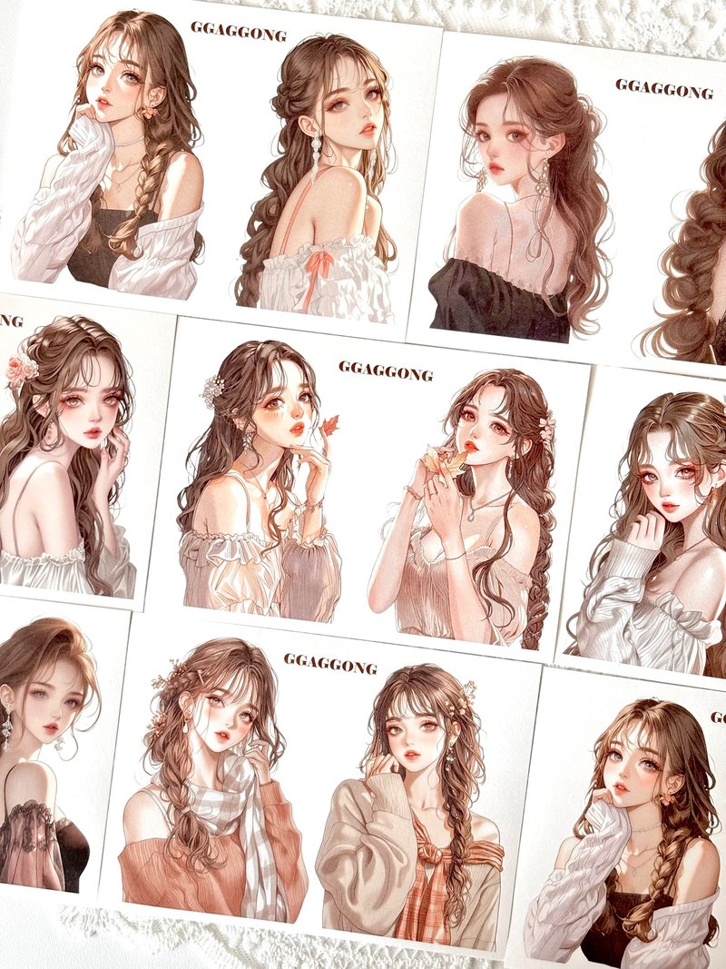 ggaggong - girl vol.3 - 贴纸 - 纸 